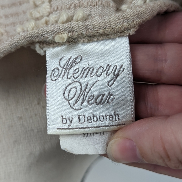 Vintage 70s MEMORY WEAR Cream French Knot Embroidered Sleeveless Maxi Dress - Picture 8 of 9